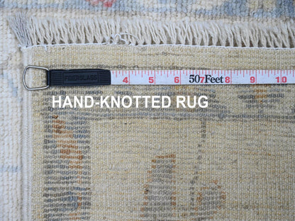 Ivory 1'11" x 2'11" Oushak And Peshawar Hand knotted Wool Rug - Sku: O020757