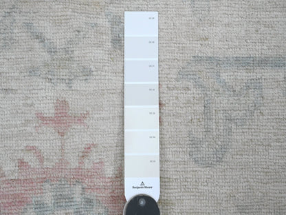 Ivory 3'10" x 10'0" Oushak And Peshawar Hand knotted Wool Rug - Sku: O020767