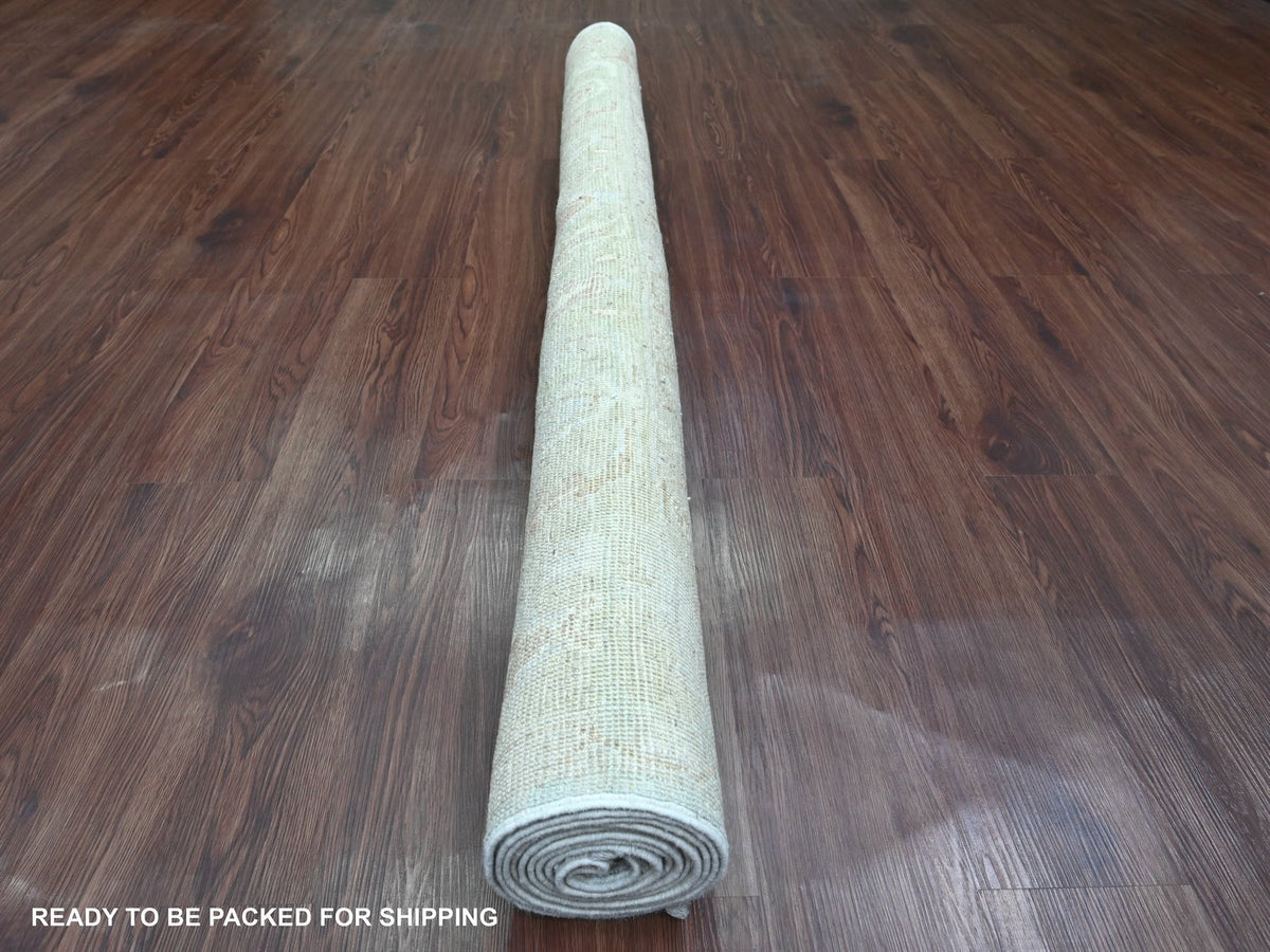 Oushak Oushak hand-knotted wool rug in Ivory & Brown, 5'8" x 9'2" — SKU O020776 (view 4)