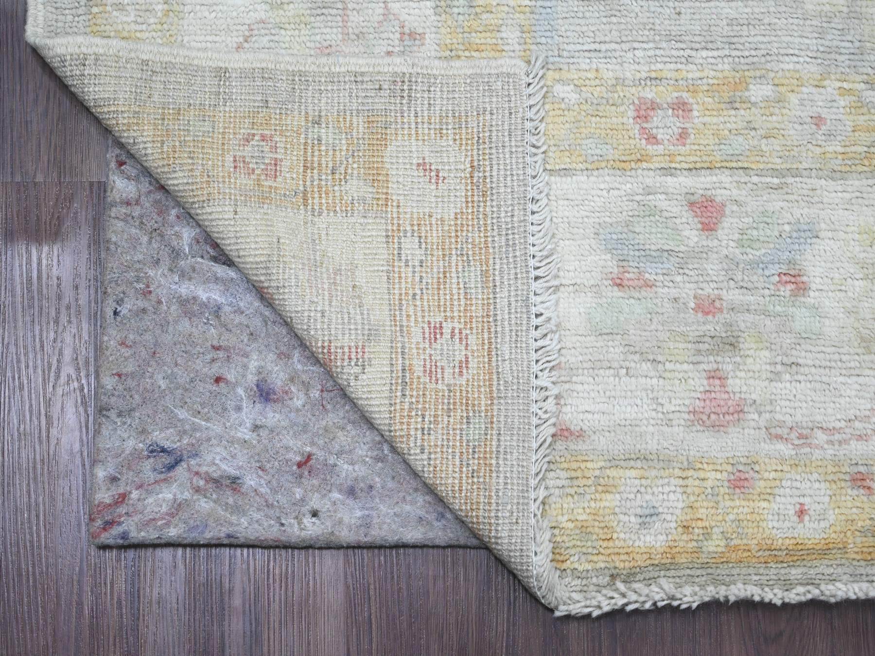 Oushak Oushak hand-knotted wool runner in Gray & Ivory, 6'2" x 11'8" — SKU O020781 (view 2)