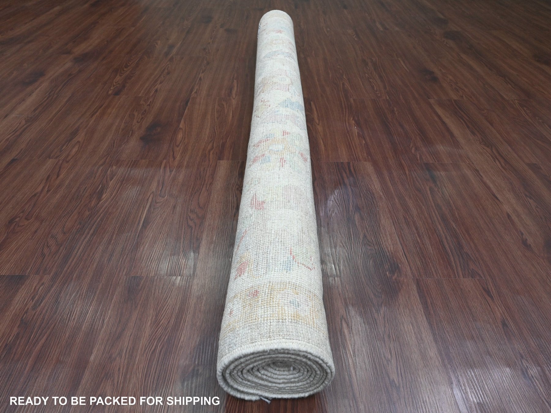 Oushak Oushak hand-knotted wool runner in Gray & Ivory, 6'2" x 11'8" — SKU O020781 (view 4)