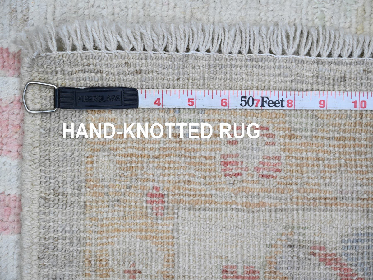 Oushak Oushak hand-knotted wool runner in Gray & Ivory, 6'2" x 11'8" — SKU O020781 (view 6)