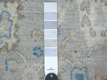 Oushak Oushak hand-knotted wool runner in Gray, 2'9" x 9'7" — SKU O020786 (view 3)