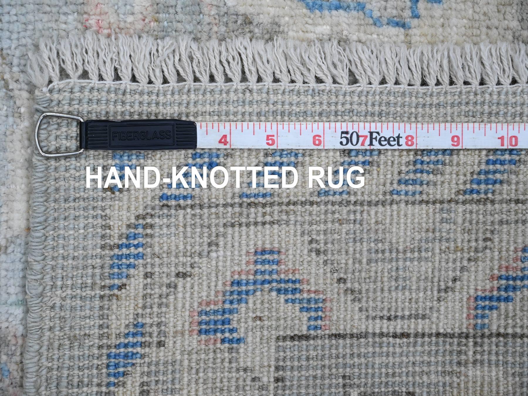 Oushak Oushak hand-knotted wool runner in Gray, 2'9" x 9'7" — SKU O020786 (view 6)