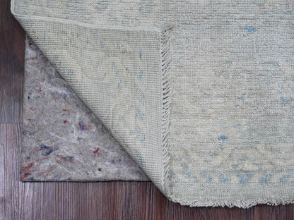 Oushak Oushak hand-knotted wool runner in Gray & Ivory, 2'8" x 9'8" — SKU O020791 (view 2)
