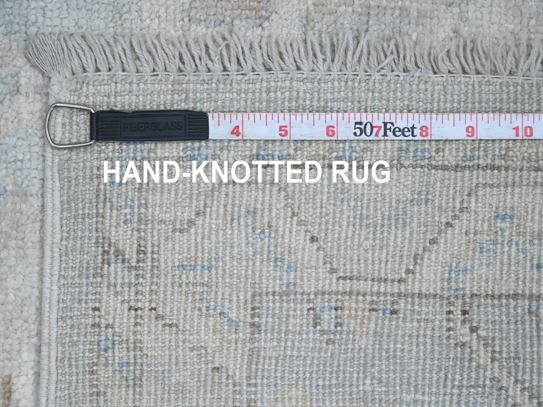 Oushak Oushak hand-knotted wool runner in Gray & Ivory, 2'8" x 9'8" — SKU O020791 (view 6)