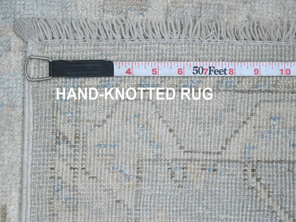 Oushak Oushak hand-knotted wool runner in Gray & Ivory, 2'8" x 9'8" — SKU O020791 (view 6)