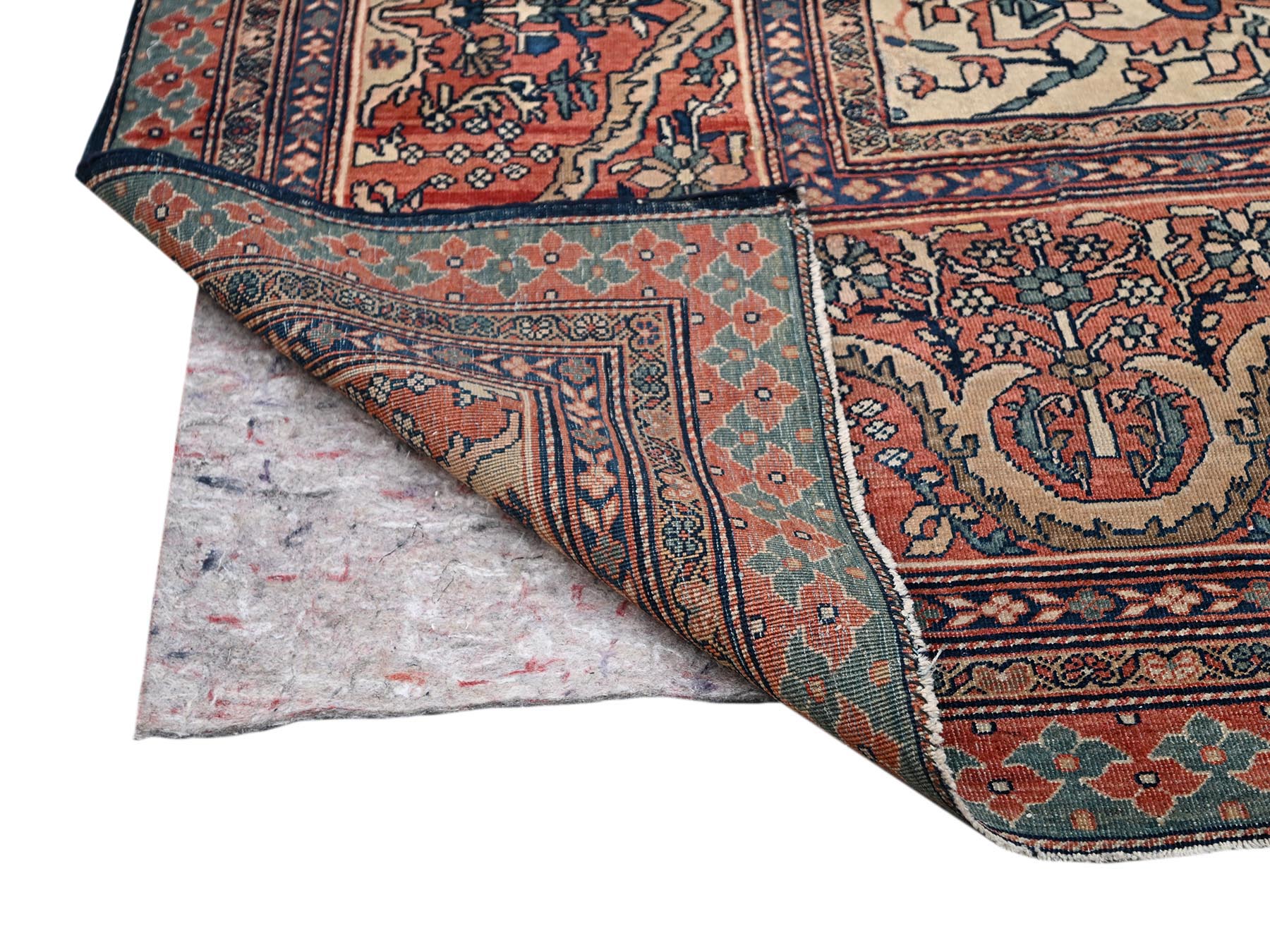 Sarouk Antique hand-knotted wool rug in Red, 14' x 25'9" — SKU O02079 (view 5)
