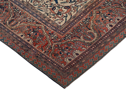Sarouk Antique hand-knotted wool rug in Red, 14' x 25'9" — SKU O02079 (view 7)
