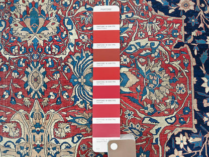 Sarouk Antique hand-knotted wool rug in Red, 14' x 25'9" — SKU O02079 (view 8)