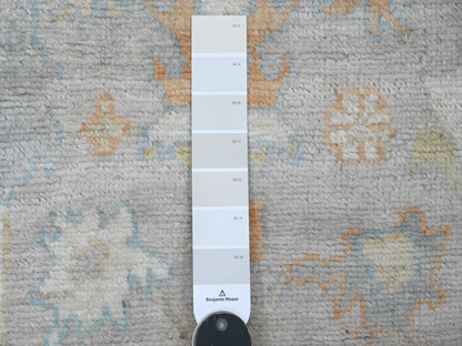Grey 2'10" x 4'9" Oushak And Peshawar Hand knotted Wool Rug - Sku: O020805