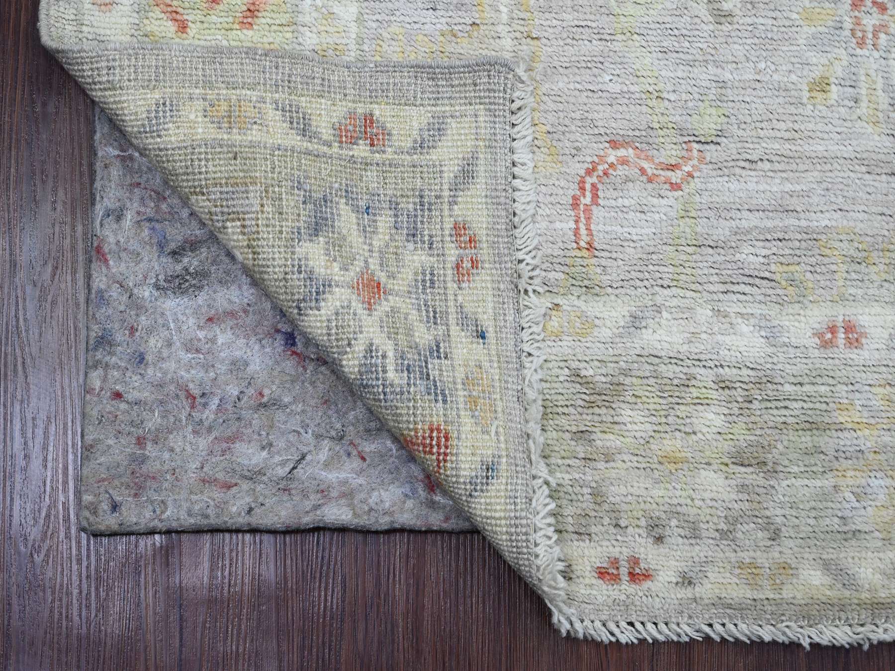 Oushak Oushak hand-knotted wool rug in Gray & Green, 3'11" x 5'9" — SKU O020809 (view 2)