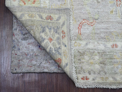 Oushak Oushak hand-knotted wool rug in Gray & Green, 3'11" x 5'9" — SKU O020809 (view 2)