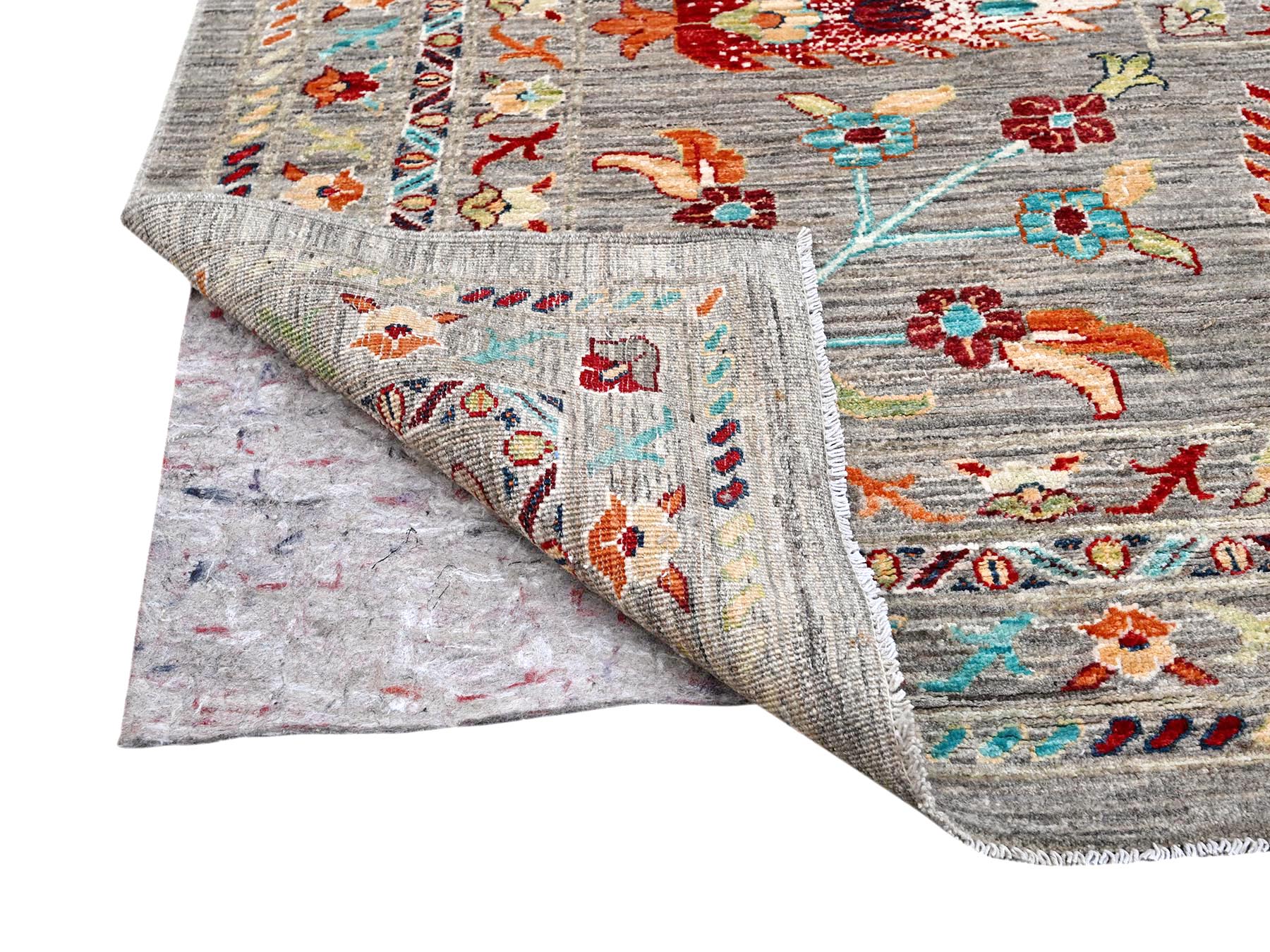 Tribal & Geometric hand-knotted wool rug in Gray, 18'3" x 23'9" — SKU O02080 (view 5)
