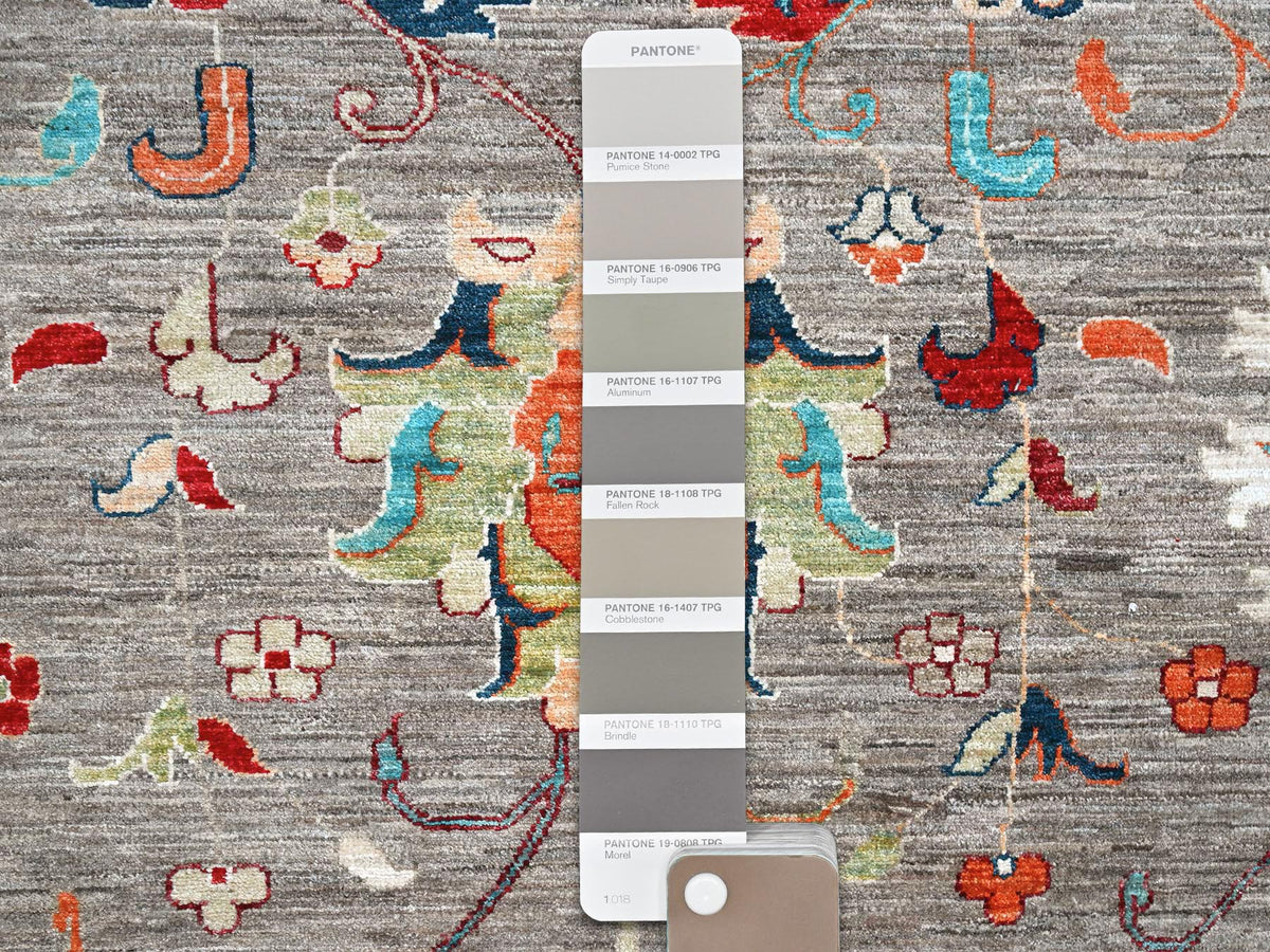 Tribal & Geometric hand-knotted wool rug in Gray, 18'3" x 23'9" — SKU O02080 (view 6)