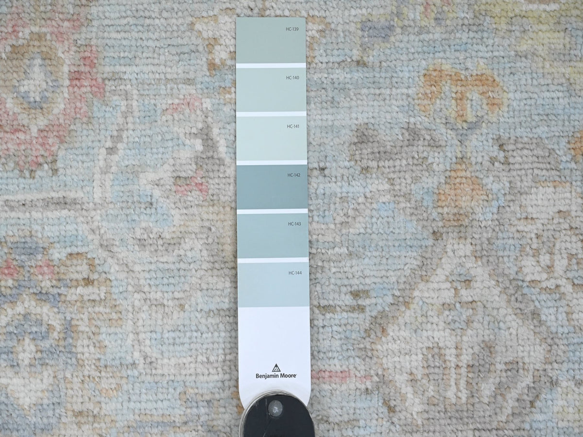 Oushak Oushak hand-knotted wool runner in Blue, 2'10" x 9'10" — SKU O020810 (view 3)