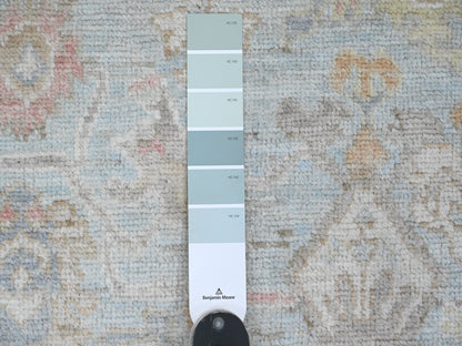 Oushak Oushak hand-knotted wool runner in Blue, 2'10" x 9'10" — SKU O020810 (view 3)
