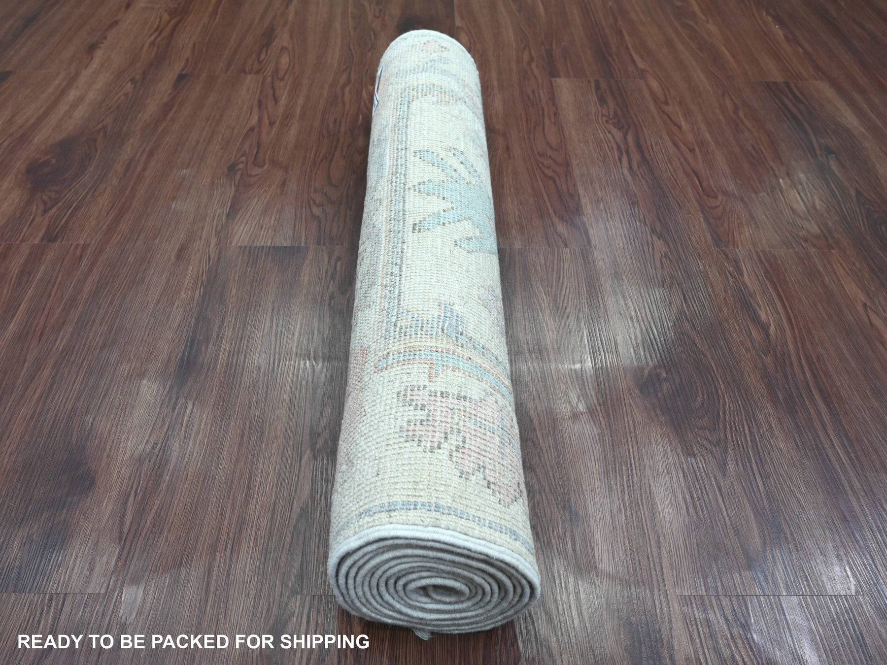 Oushak Oushak hand-knotted wool runner in Ivory, 2'7" x 9'6" — SKU O020813 (view 4)