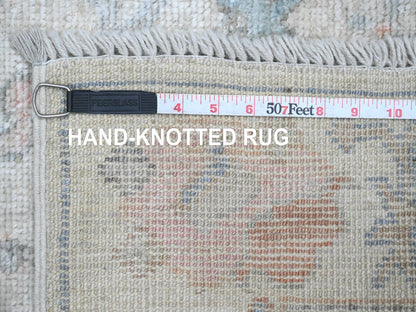 Oushak Oushak hand-knotted wool runner in Ivory, 2'7" x 9'6" — SKU O020813 (view 6)