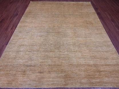 Brown 7'10" x 9'5" Modern and Contemporary Hand knotted Wool Rug - Sku: O020829