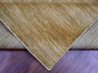 Brown 7'10" x 9'5" Modern and Contemporary Hand knotted Wool Rug - Sku: O020829