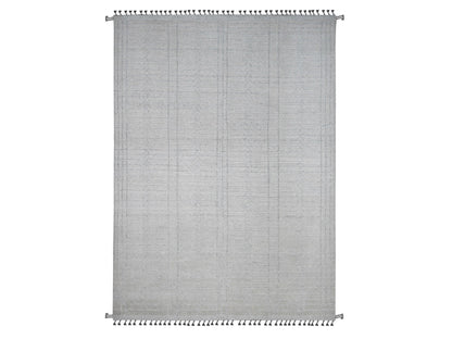 Tribal & Geometric hand-knotted wool rug in Ivory, 8'10" x 12'2" — SKU O020831