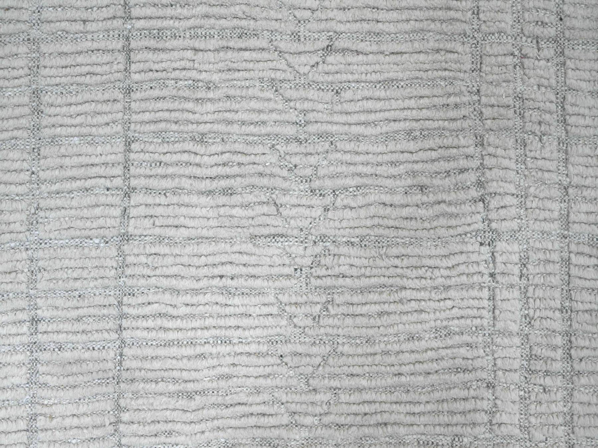 Tribal & Geometric hand-knotted wool rug in Ivory, 8'10" x 12'2" — SKU O020831 (view 8)