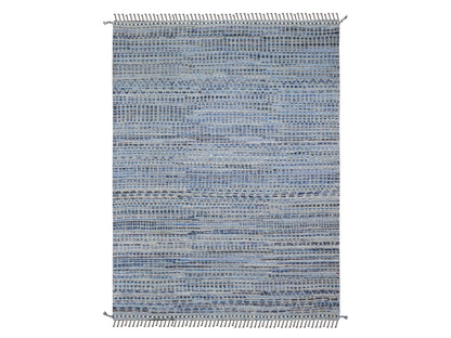 Blue 8'1" x 10'8" Tribal & Geometric Hand knotted Wool Rug - Sku: O020834