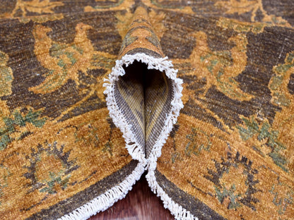 Overdyed 8'6" x 11'10" Vintage Hand knotted Wool Rug - Sku: O020837