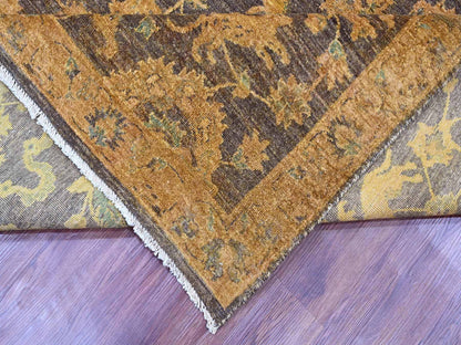 Mahal Vintage hand-knotted wool rug in Overdyed & Brown, 8'6" x 11'10" — SKU O020837 (view 6)