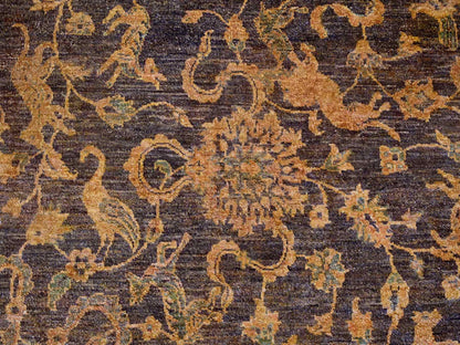 Overdyed 8'6" x 11'10" Vintage Hand knotted Wool Rug - Sku: O020837