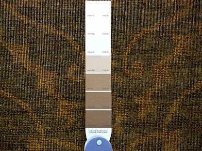 Mahal Tribal & Geometric hand-knotted wool rug in Overdyed & Brown, 7'10" x 10'1" — SKU O020838 (view 7)