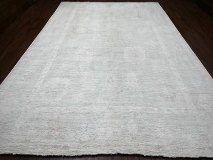 Grey 10'0" x 13'8" Oushak And Peshawar Hand knotted Wool Rug - Sku: O020843