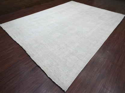 Grey 10'0" x 13'8" Oushak And Peshawar Hand knotted Wool Rug - Sku: O020843