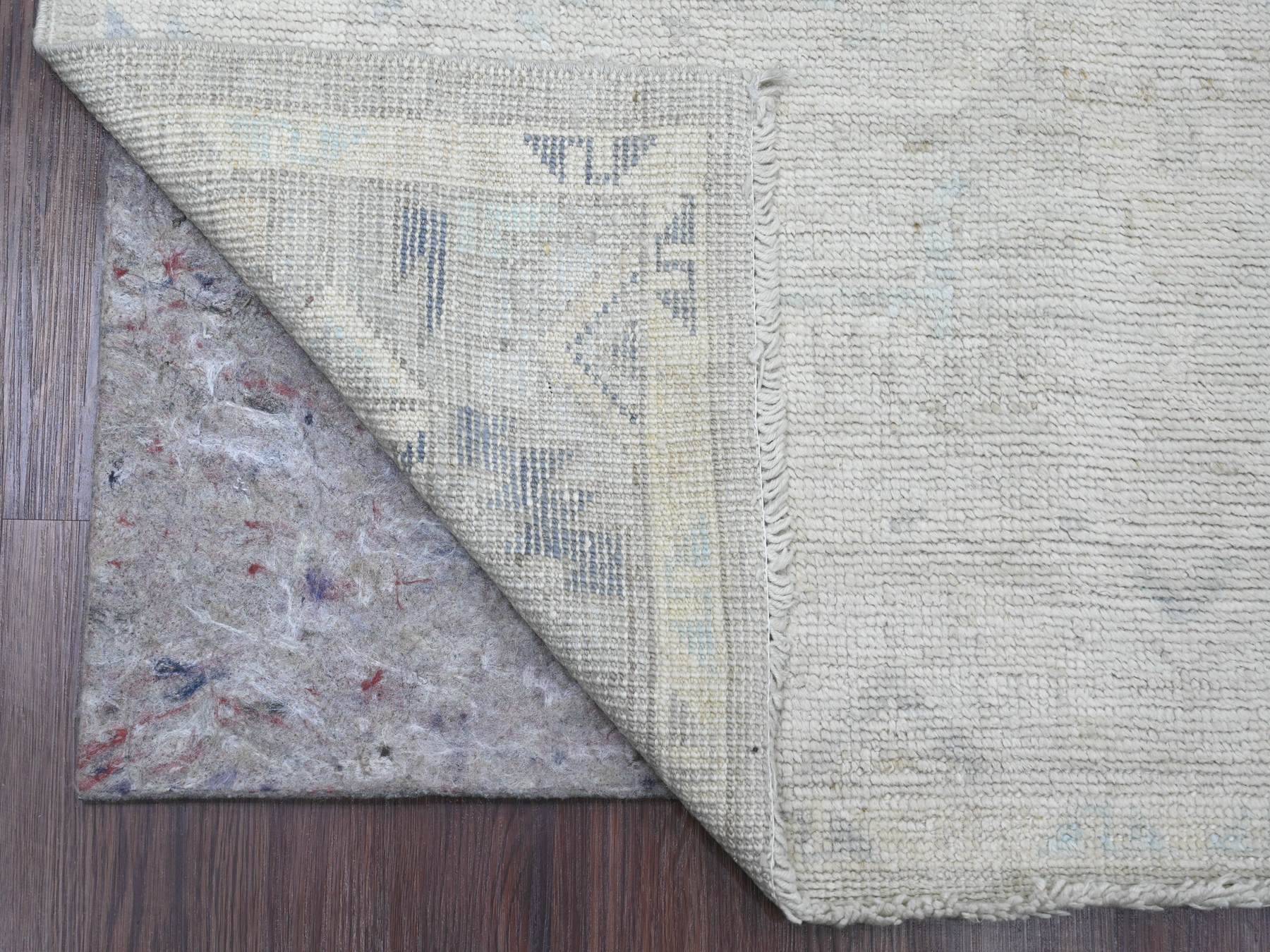Oushak hand-knotted wool runner in Gray, 4'1" x 8' — SKU O020862 (view 2)