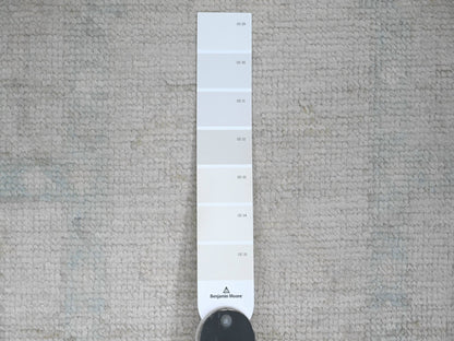 Oushak hand-knotted wool runner in Gray, 4'1" x 8' — SKU O020862 (view 3)