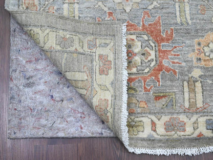 Heriz hand-knotted wool runner in Gray & Ivory, 2'8" x 15'6" — SKU O020868 (view 2)