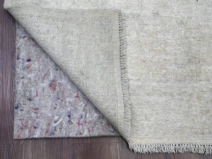 Oushak Oushak hand-knotted wool runner in Ivory & Gray, 4'1" x 19'8" — SKU O020878 (view 2)