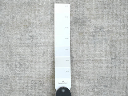 Oushak Oushak hand-knotted wool runner in Ivory & Gray, 4'1" x 19'8" — SKU O020878 (view 3)
