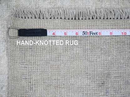 Oushak Oushak hand-knotted wool runner in Ivory & Gray, 4'1" x 19'8" — SKU O020878 (view 6)