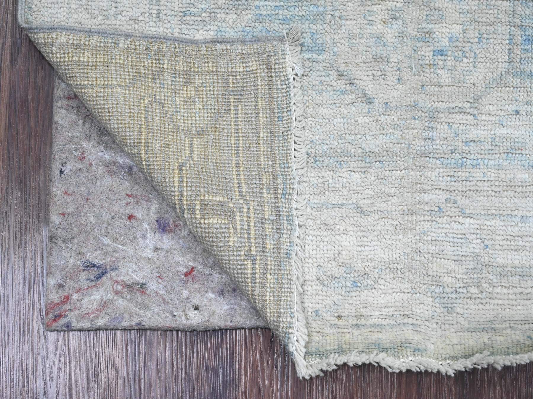 Blue 2'10" x 9'7" Oushak / Peshawar Hand knotted Wool Rug - Sku: O020884