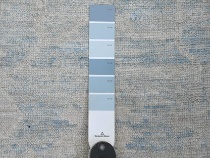 Blue 2'10" x 9'7" Oushak And Peshawar Hand knotted Wool Rug - Sku: O020884