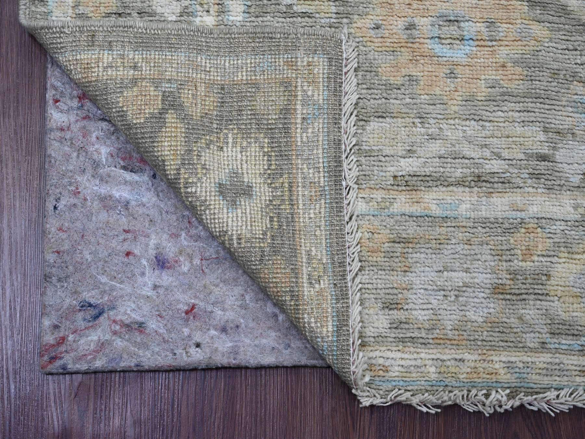 Oushak Oushak hand-knotted wool runner in Gray, 3' x 9'8" — SKU O020887 (view 2)