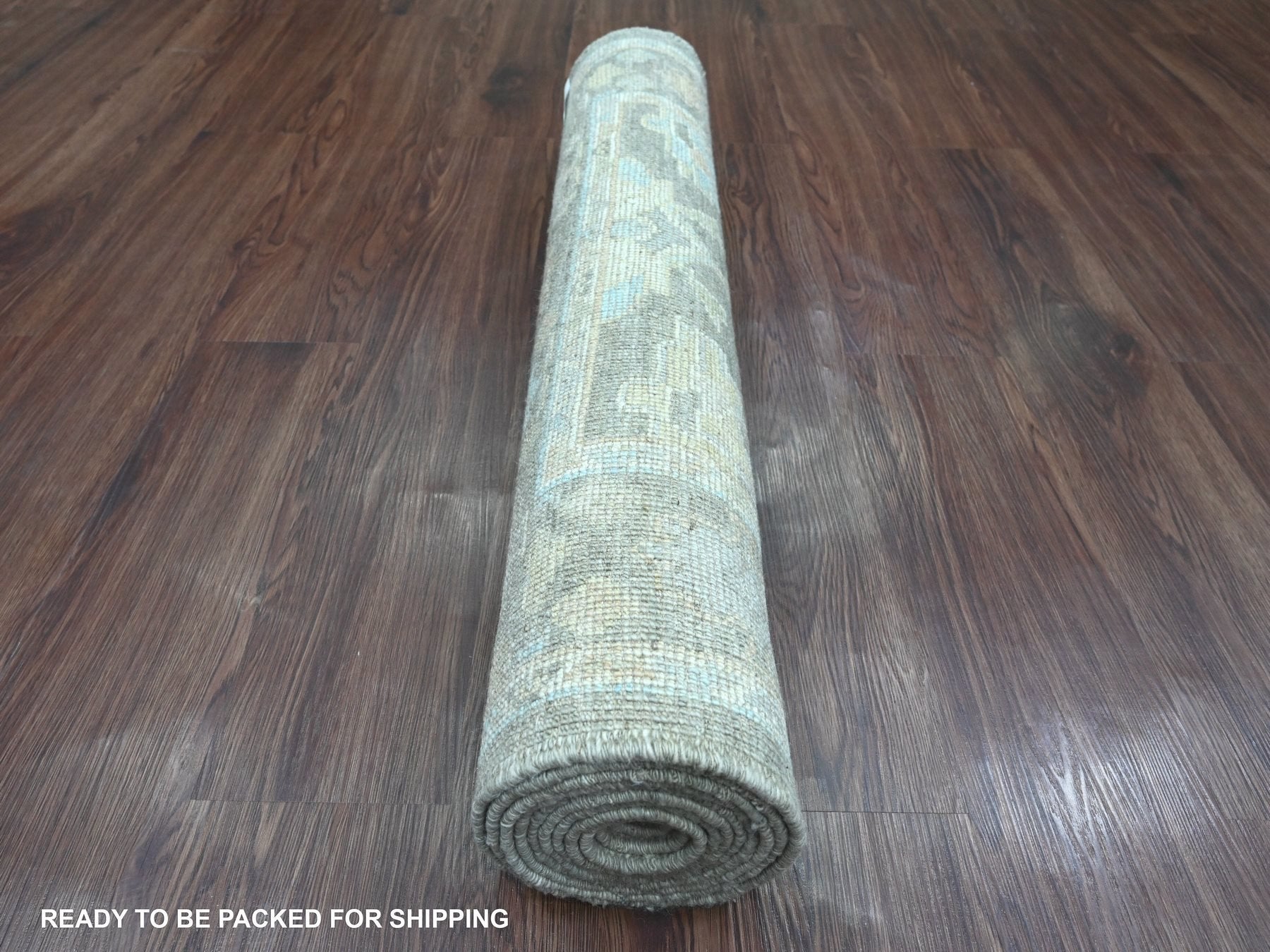 Oushak Oushak hand-knotted wool runner in Gray, 3' x 9'8" — SKU O020887 (view 4)