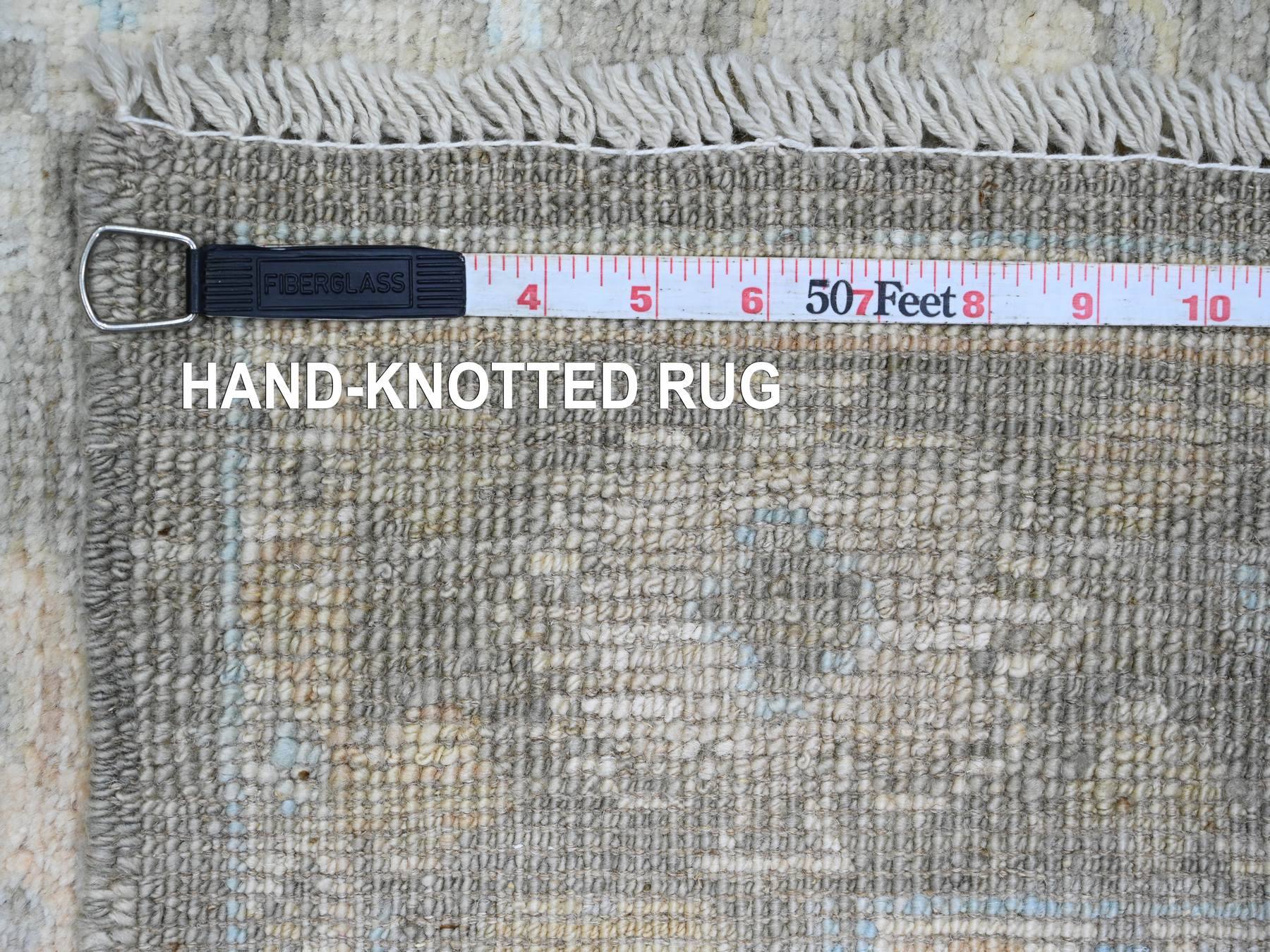 Oushak Oushak hand-knotted wool runner in Gray, 3' x 9'8" — SKU O020887 (view 6)