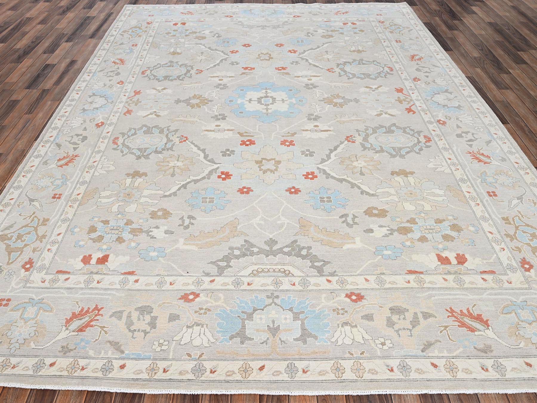 Oushak Oushak hand-knotted wool rug in Gray, 9'3" x 11'10" — SKU O02088 (view 2)