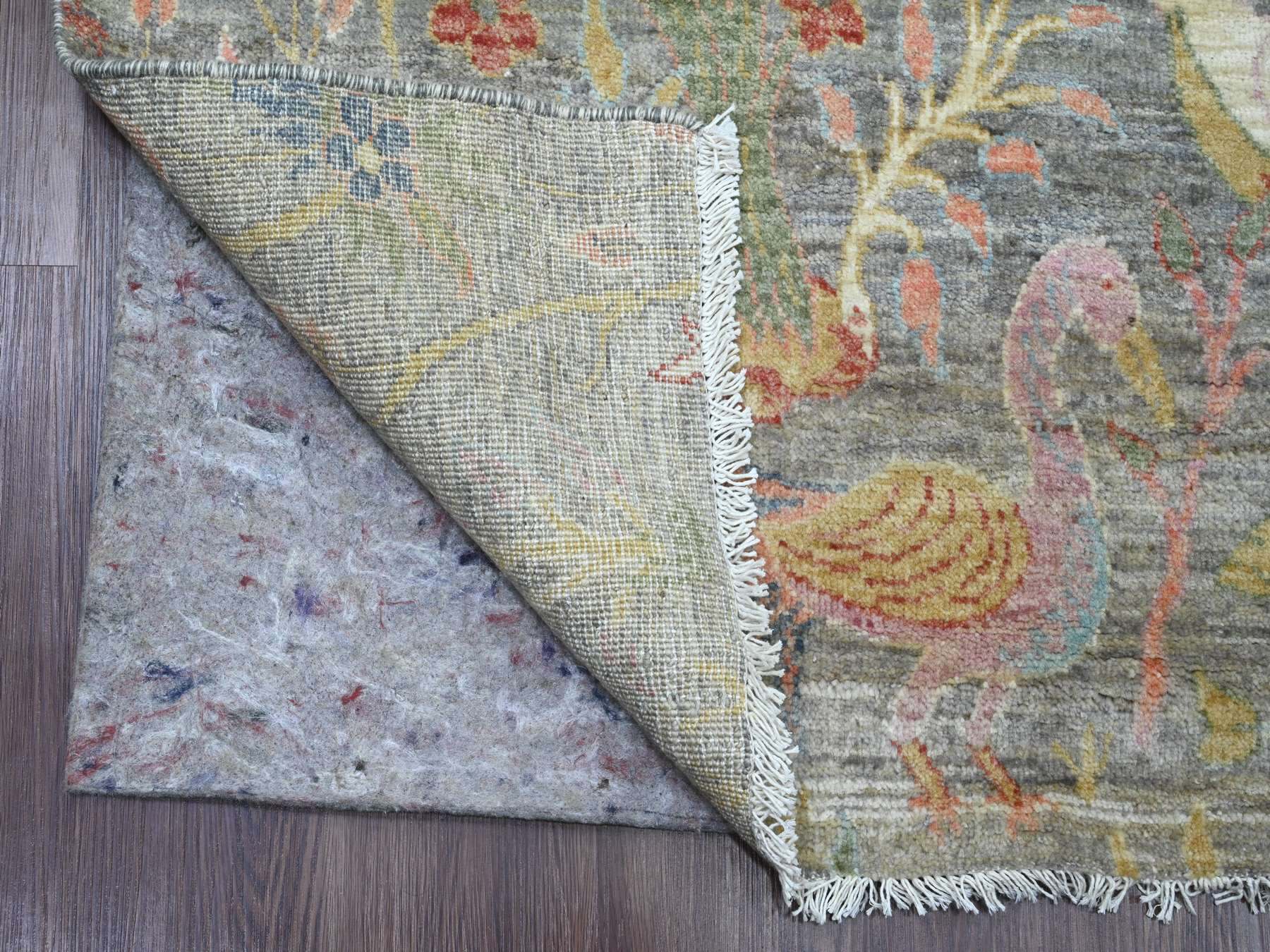 Peshawar Oushak hand-knotted wool runner in Gray, 6' x 11'11" — SKU O020890 (view 2)