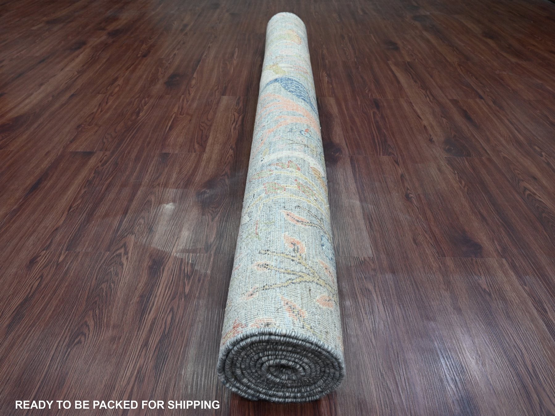Peshawar Oushak hand-knotted wool runner in Gray, 6' x 11'11" — SKU O020890 (view 4)