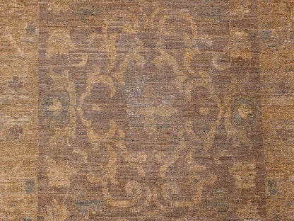 Tribal & Geometric hand-knotted wool rug in Brown, 9' x 11'10" — SKU O020902 (view 8)
