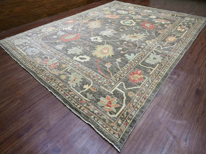 Oushak Oushak hand-knotted wool rug in Gray, 12' x 15'7" — SKU O020912 (view 3)